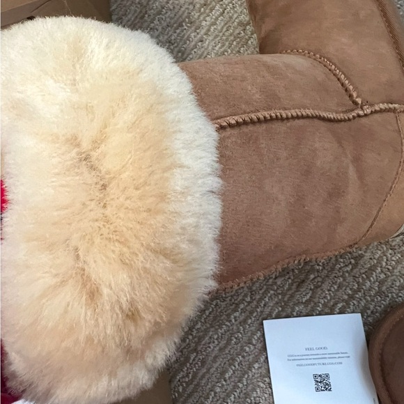 UGG Plush Lamb Fur Boots - Tan - Picture 15 of 16